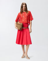 Μίντι φούστα με ελαστική φάσα - | Pinko