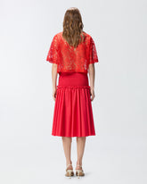 Μίντι φούστα με ελαστική φάσα - | Pinko