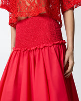 Jupe midi à bande élastiquée - | Pinko