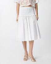 Midi skirt with elasticated band - | Pinko