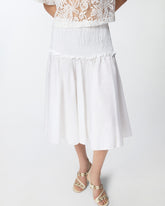 Midi skirt with elasticated band - | Pinko