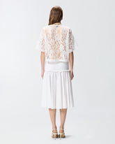 Maglia cropped in pizzo - | Pinko