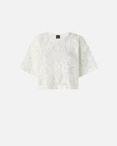 Maglia cropped in pizzo - | Pinko