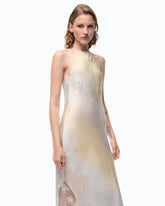 Abito in satin dal colore sfumato con inserto in pizzo - | Pinko