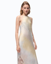 Abito in satin dal colore sfumato con inserto in pizzo - | Pinko