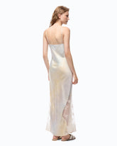 Abito in satin dal colore sfumato con inserto in pizzo - | Pinko