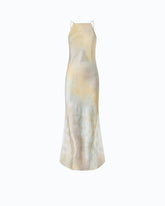 Abito in satin dal colore sfumato con inserto in pizzo - | Pinko
