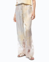 Pantalone in satin maltinto con pizzo - | Pinko