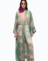 Kimono lungo in satin dal colore sfumato - | Pinko