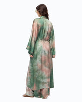 Kimono lungo in satin dal colore sfumato - | Pinko