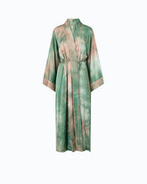 Kimono lungo in satin dal colore sfumato - | Pinko