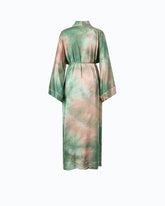 Kimono lungo in satin dal colore sfumato - | Pinko