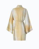 Kimono in satin dal colore sfumato con cintura - | Pinko