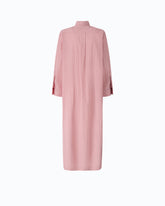 Abito chemisier lungo a righe con ricami floreali - | Pinko