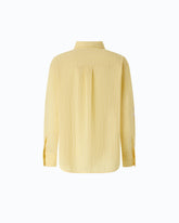 Camicia in tessuto a righe con ricami floreali - | Pinko