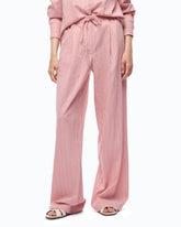 Pantalone a righe con coulisse in vita - | Pinko
