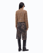 Giacca in tweed bouclé con bottoni a contrasto - Trasparente | Pinko