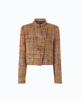 Veste en tweed bouclé à boutons contrastants - Trasparente | Pinko