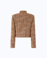 Veste en tweed bouclé à boutons contrastants - Trasparente | Pinko