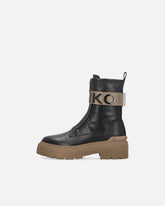 Platform boots with PINKO lettering logo - Black | Pinko