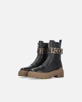 Platform boots with PINKO lettering logo - Black | Pinko