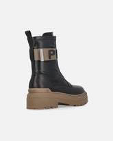 Kozaki na platformie z napisem z logo PINKO - | Pinko