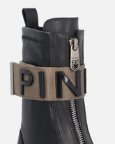 Kozaki na platformie z napisem z logo PINKO - | Pinko