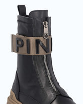 Platform boots with PINKO lettering logo - Black | Pinko