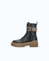 Platform boots with PINKO lettering logo - Black | Pinko