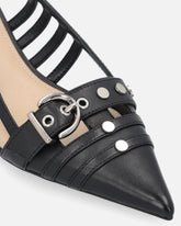 Décolleté slingback a punta in nappa - | Pinko