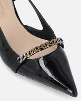Décolleté slingback a punta in vernice - | Pinko