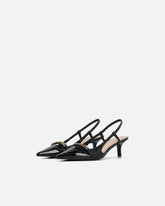 Décolleté slingback a punta in vernice - | Pinko
