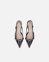 Décolleté slingback a punta in vernice - | Pinko