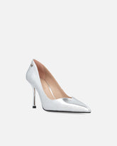 Scarpe laminate a punta in nappa con tacco - | Pinko