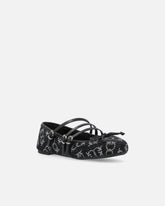 Ballerines Monogram avec strass et nœud sur la pointe - | Pinko
