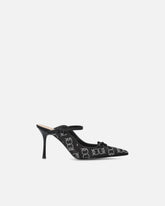 Mules à talon en satin et strass - | Pinko