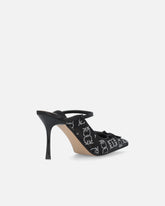 Rhinestoned satin slip-ons with heel - | Pinko