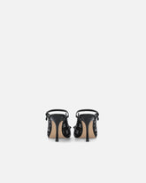 Rhinestoned satin slip-ons with heel - | Pinko
