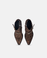 Bota texana con tachuelas y estampado animal - | Pinko