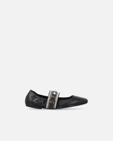 Nappa leather ballerinas with jewel band - | Pinko