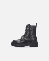 Combat boots with metal inserts - | Pinko