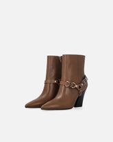 Bottines avec empiècements métalliques et logo Love Birds - | Pinko