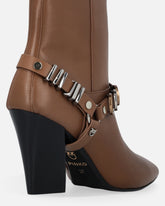 Bottines avec empiècements métalliques et logo Love Birds - | Pinko