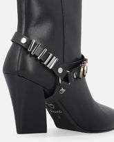 Booties with metal inserts and Love Birds logo - | Pinko