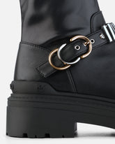 Thigh-high boots with metal inserts - | Pinko