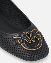 Ballerine traforate con logo Love Birds - | Pinko