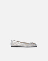 Ballerine traforate in nappa laminata - | Pinko