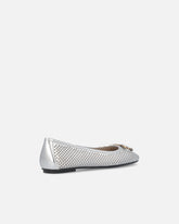Perforated ballerinas in laminated nappa leather - | Pinko