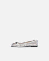 Perforated ballerinas in laminated nappa leather - | Pinko