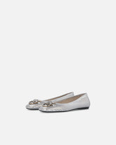 Perforated ballerinas in laminated nappa leather - | Pinko